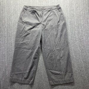 Eileen Fisher Pants Womens Large Gray Cropped Wide Leg Casual Lightweight
